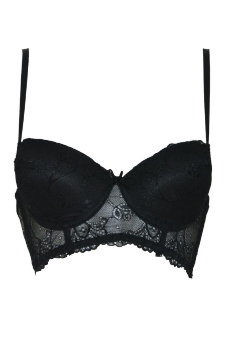 Svart Bralette super push up-bh - Toplady