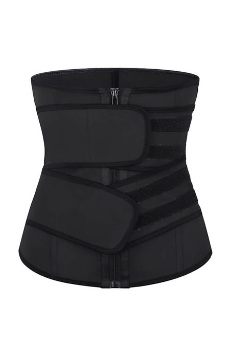 Latex Korsett Waist trainer med dubbla bälten - TopLady