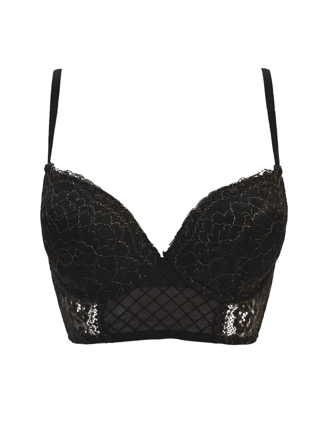 Svart bralette push up-bh