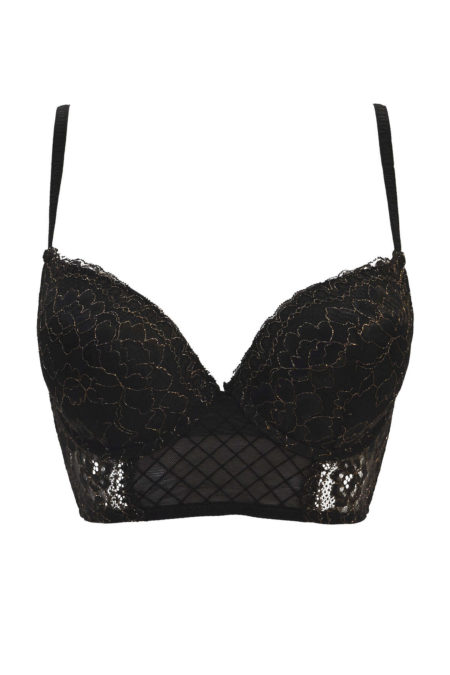 Svart bralette push up-bh