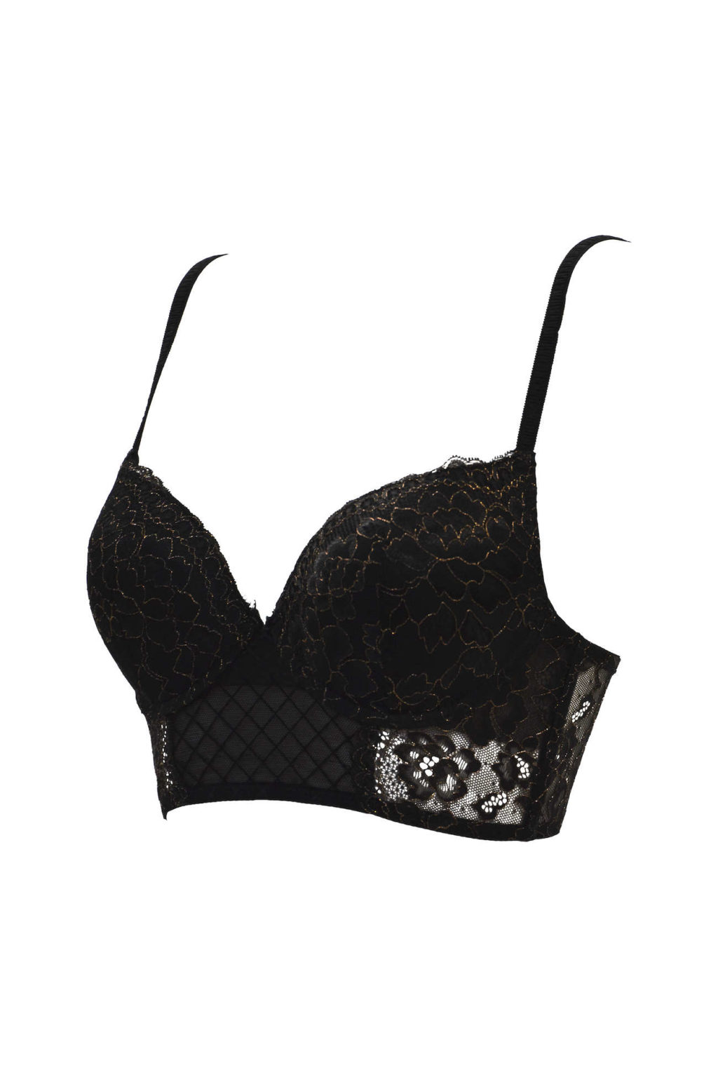 Svart bralette push up-bh