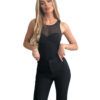 Svart string bodysuit med vadderade kupor - TopLady